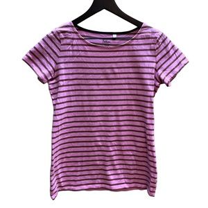Boden lilac striped fitted t-shirt